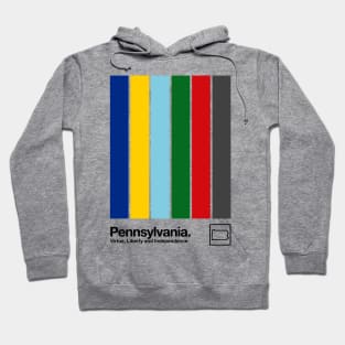 Pennsylvania // Original Flag Aesthetic Colors Design Hoodie